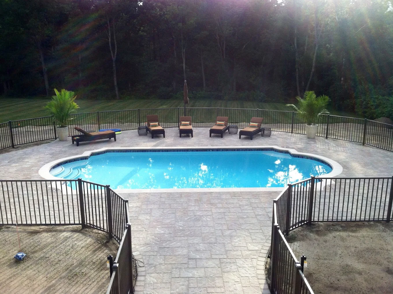 Pool fence installation